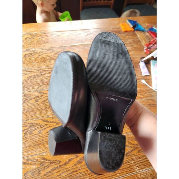 RACHEL COMEY Pebbled Nassau Chelsea Boots Heel Leather Sherpa Lined Size 9 - Picture 7 of 8